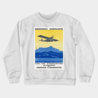 Bodensee Aerolloyd Vintage Poster 1925 Crewneck Sweatshirt